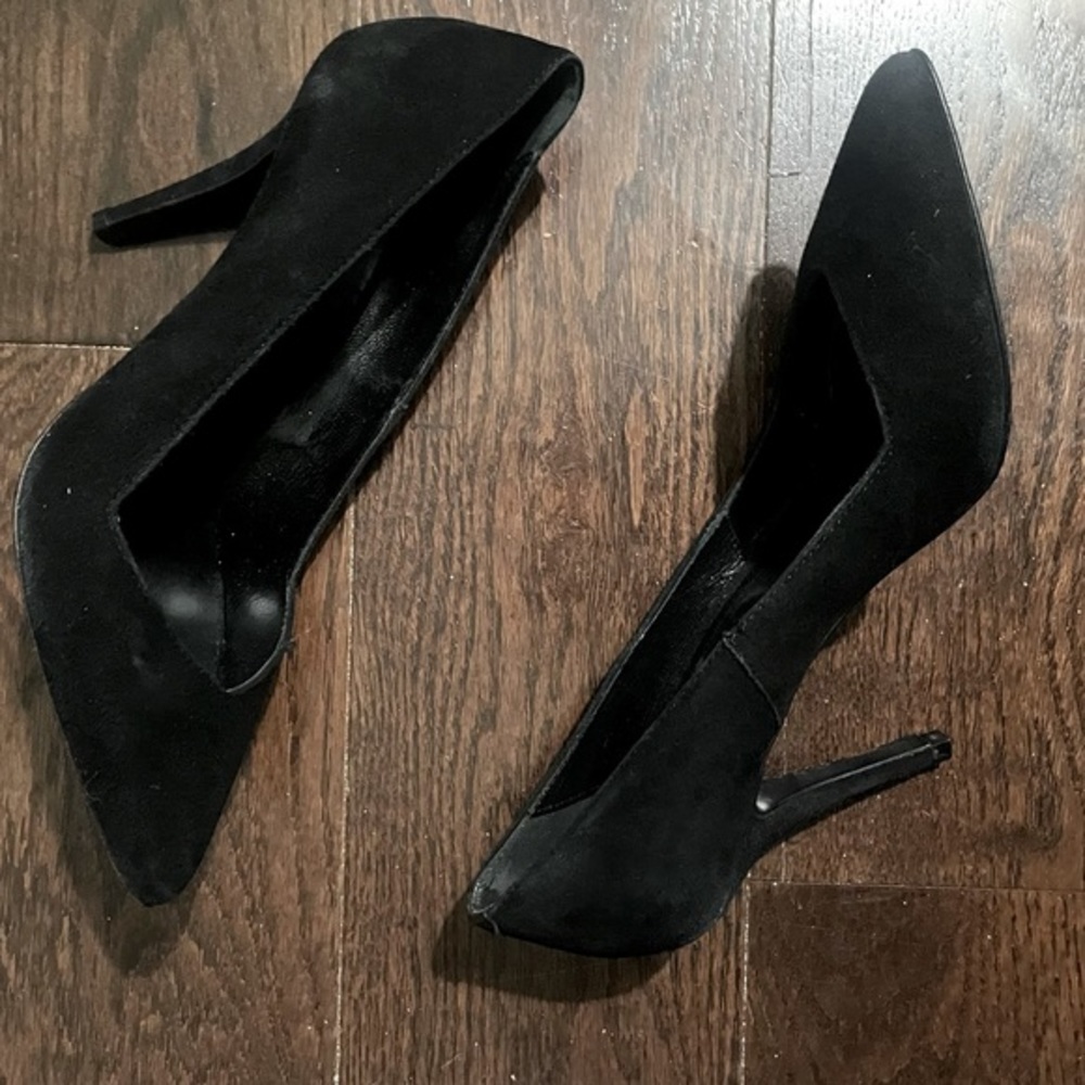 Maje Dirk Suede Pumps in Black Size 38 (US 8)